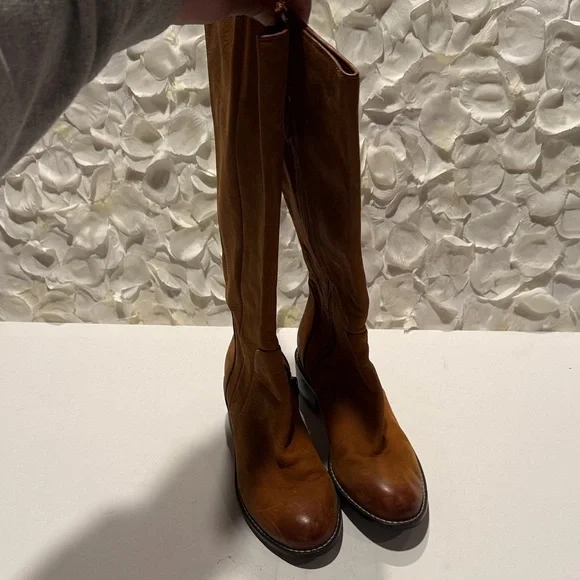 Cole Haan Tan Leather Heeled Boots - Picture 3 of 4